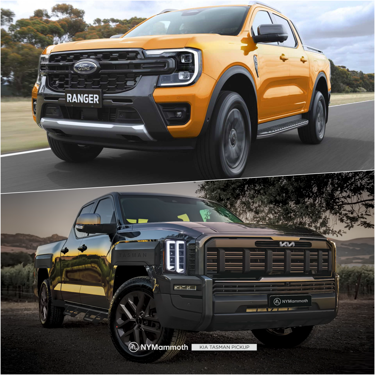 기아가 출시할 첫 정통 픽업트럭 '타스만(TASMAN)'에 대한 관심이 뜨거운 가운데, 포드 픽업트럭 레인저와의 경쟁이 예고됐다.