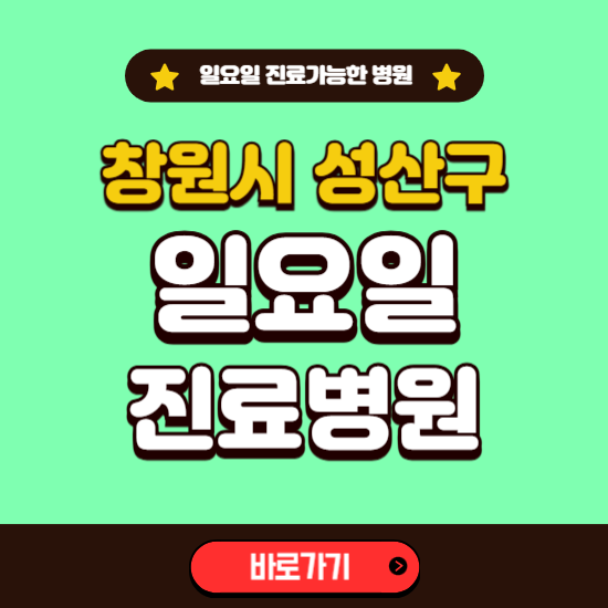 창원시 성산구 일요일 진료 가능한 병원 ❘ 주말 문여는 곳 총정리 (소아과, 내과, 안과, 치과, 피부과, 정형외과, 산부인과)