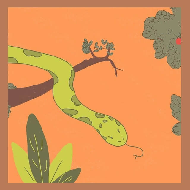 나무위의-뱀-일러스트