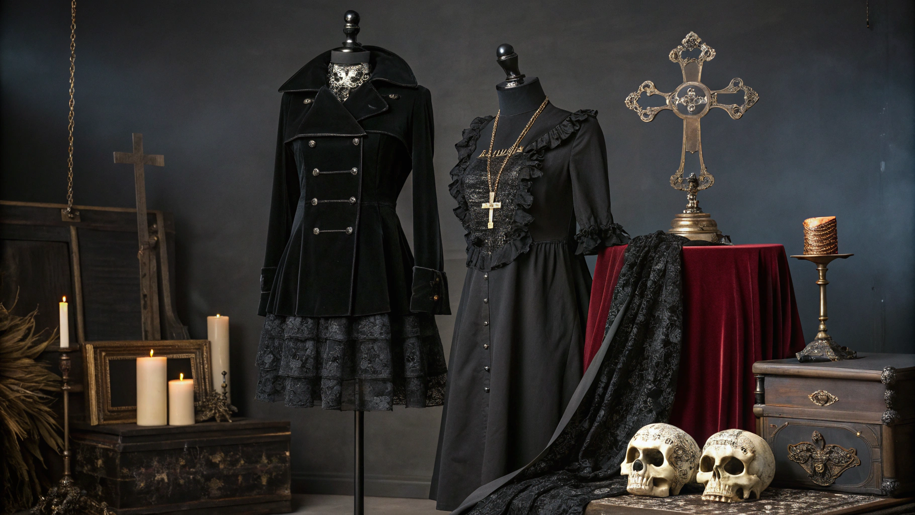 서브컬처 고딕 패션의 상징들: 서브컬처 속 어둠의 언어