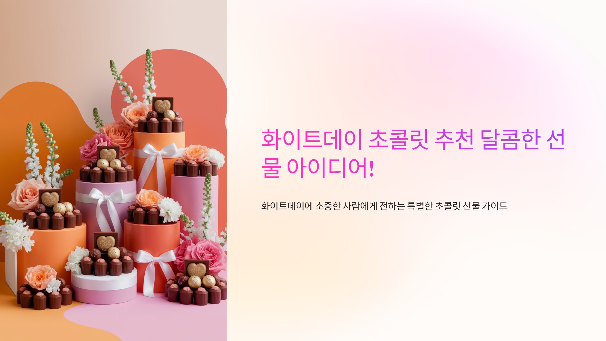 화이트데이 초콜릿 추천🍫 달콤한 선물 아이디어!