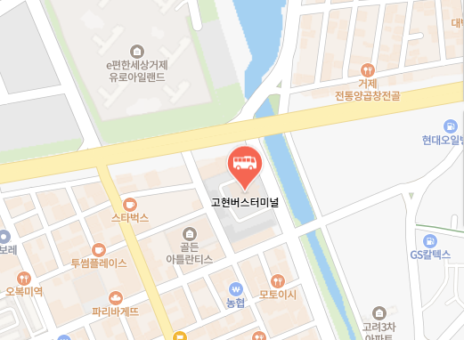 거제도버스터미널 위치-지도