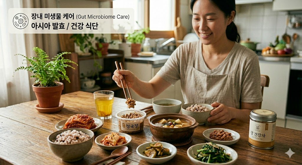 장내 미생물 케어 (아시아발효, 장미생물, 건강식단)