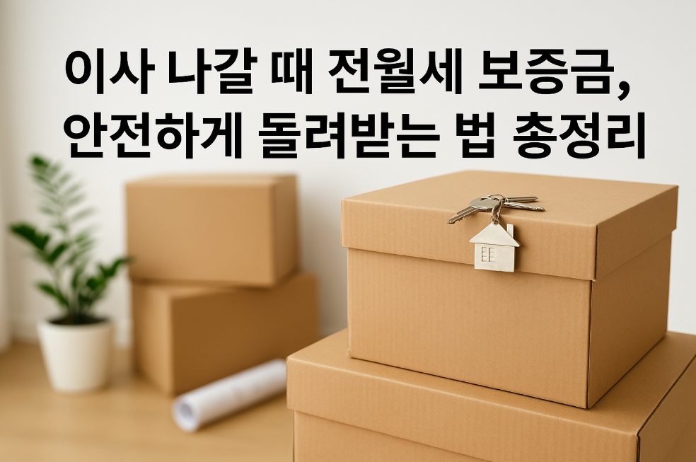 이사 나갈때 전월세 보증금, 안전하게 돌려받는 법 총정리