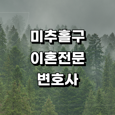 인천 미추홀구 이혼 변호사