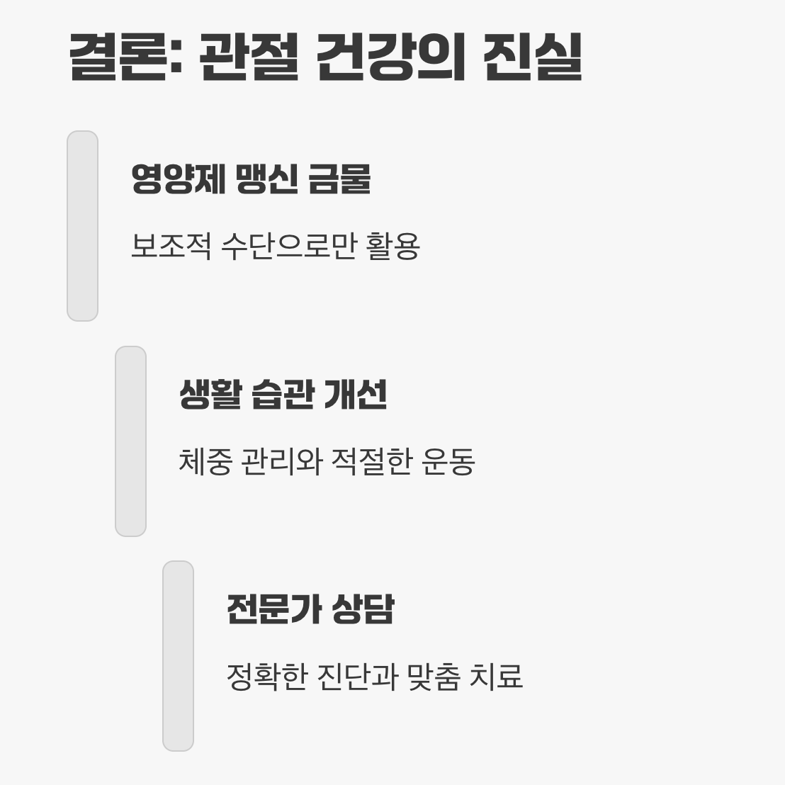 관절 건강의 진실