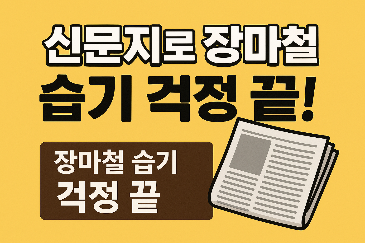 신문지 활용한 습기 제거