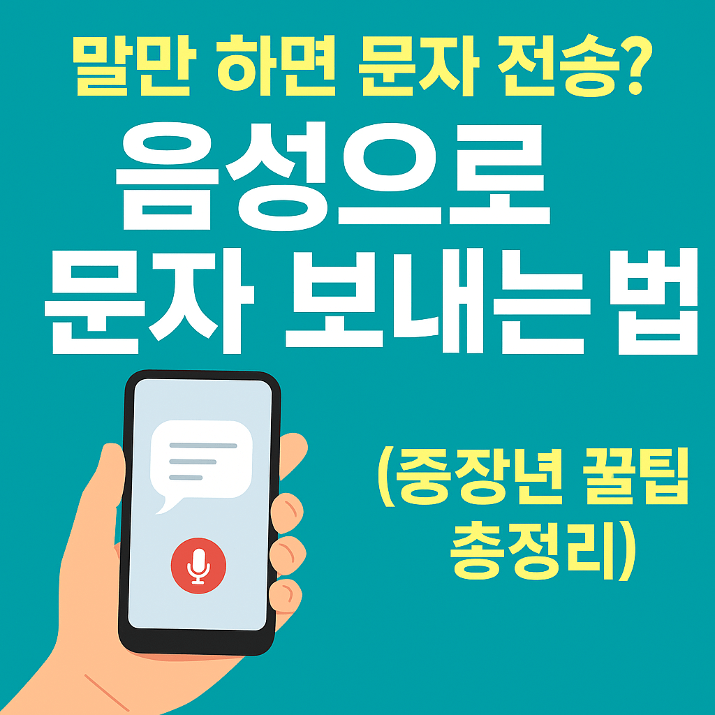  스마트폰 음성으로 문자 보내는 방법 
