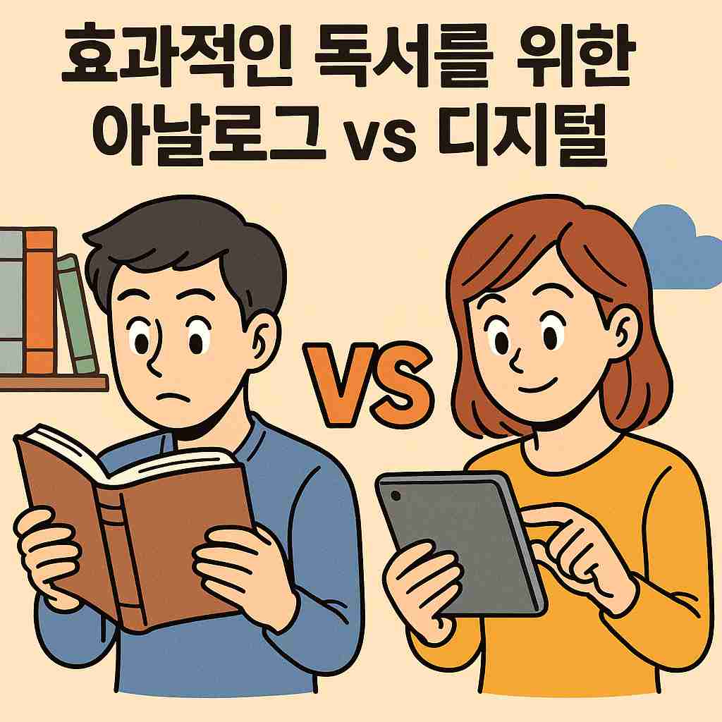 효과적인 독서 종이책 vs 전자책 비교
