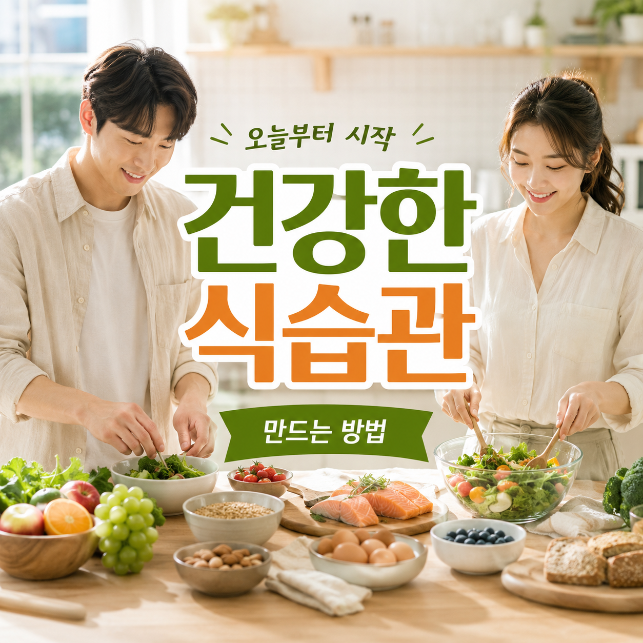 건강한 식습관 만드는 방법을 소개하는 건강 정보 블로그 썸네일