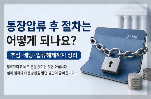 통장압류 후 절차