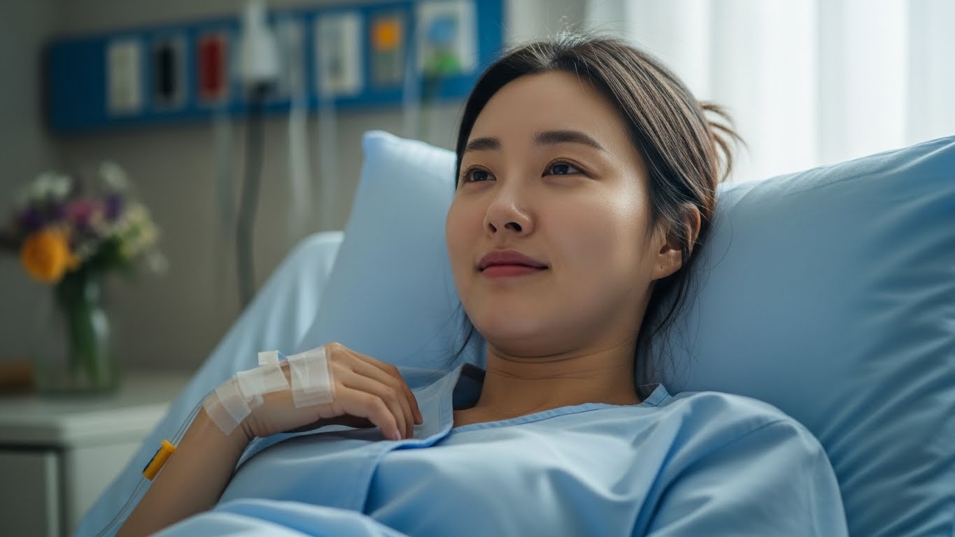 가운데 배가 아픔