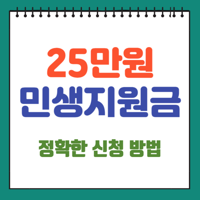 전 국민 25만원 민생지원금, 정확한 신청방법