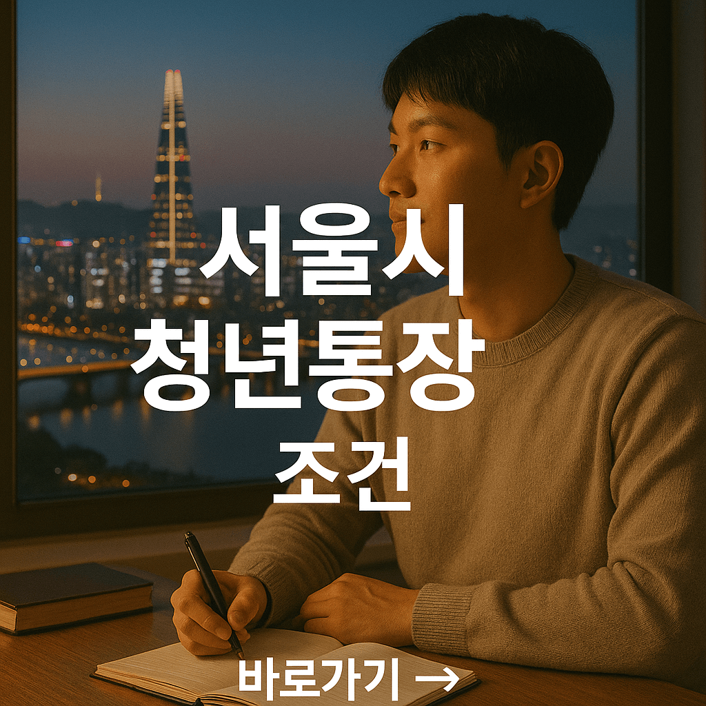 2025 서울시 청년통장 조건 총정리