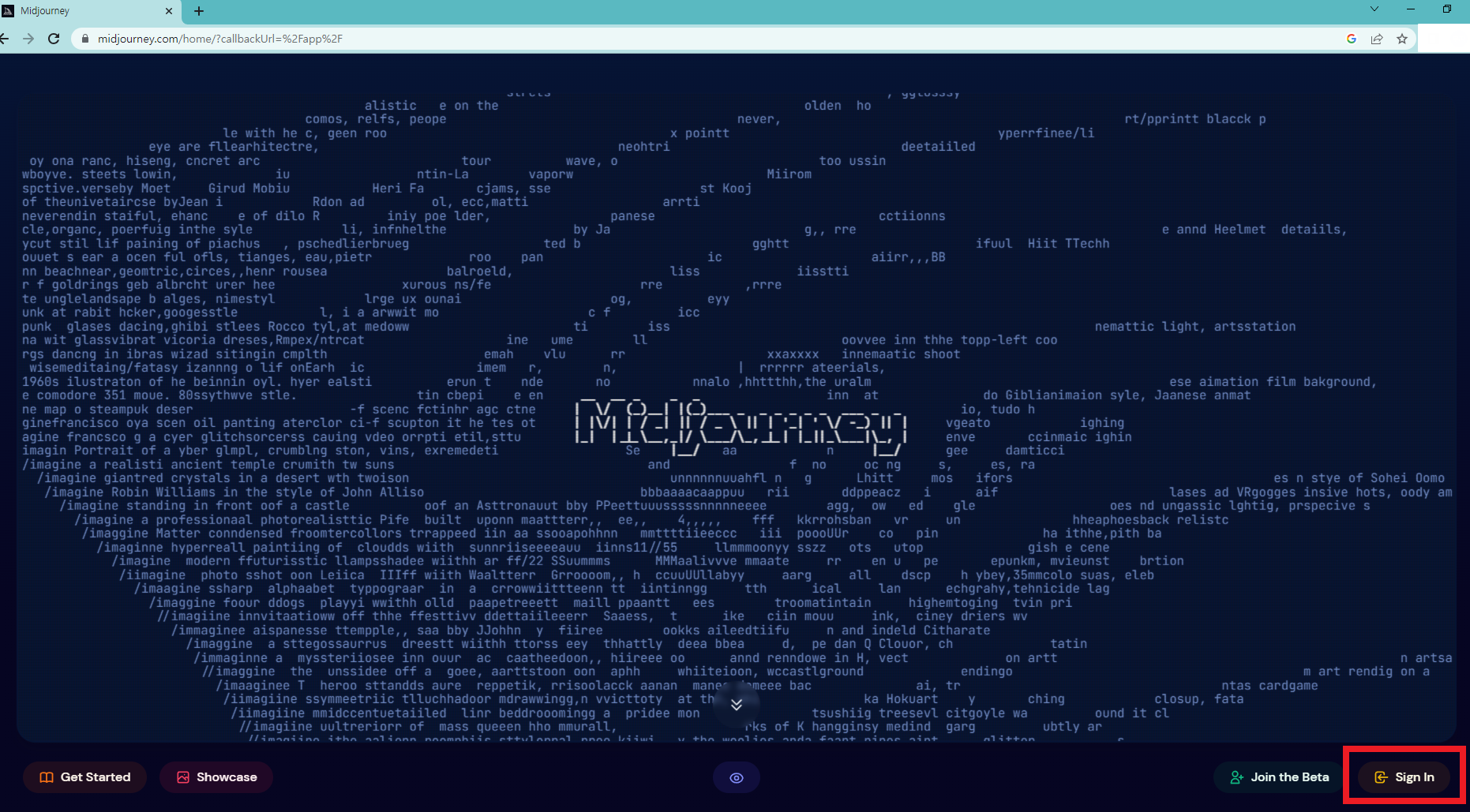 미드저니 두번째 화면