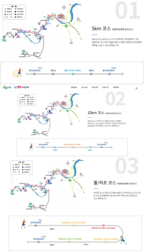 합천 마라톤 코스 사진