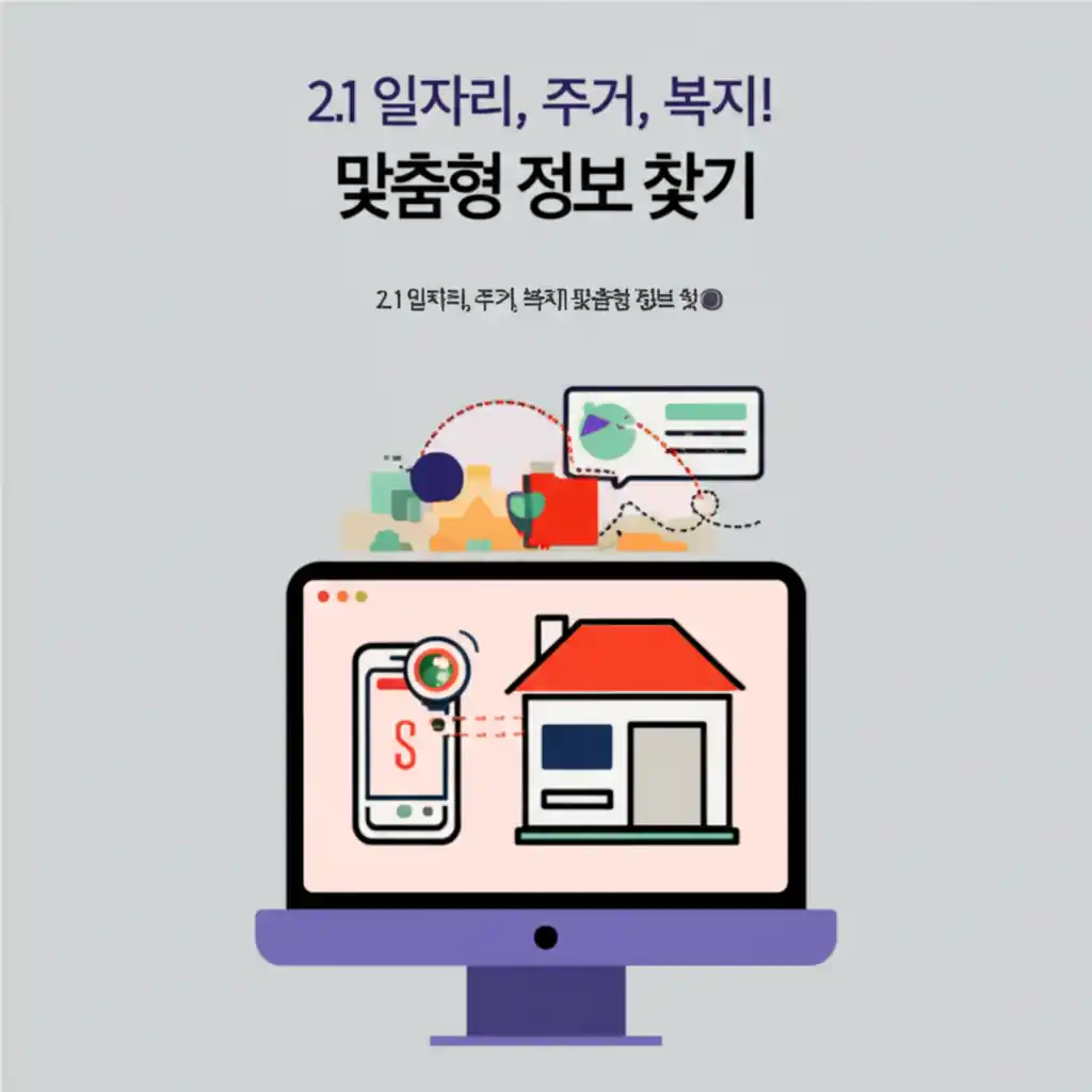 인천유스톡톡 인천청년포털에서 일자리, 주거, 복지 맞춤 정보를 찾는 화면.