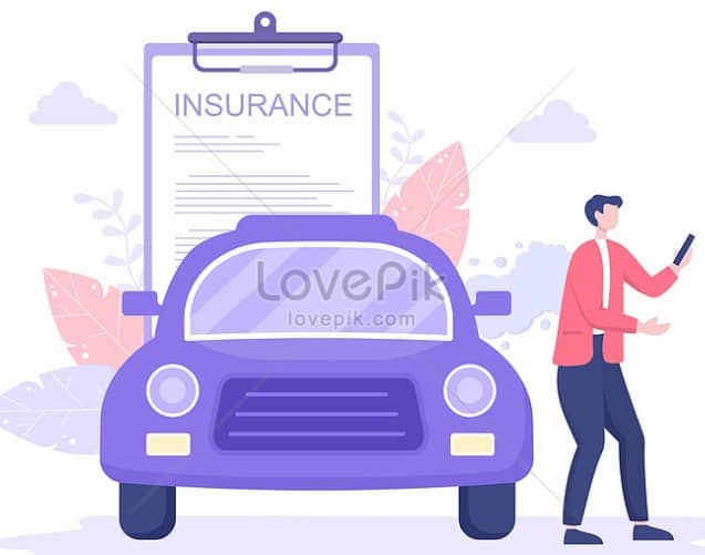 원데이 자동차 보험 일러스트 모습