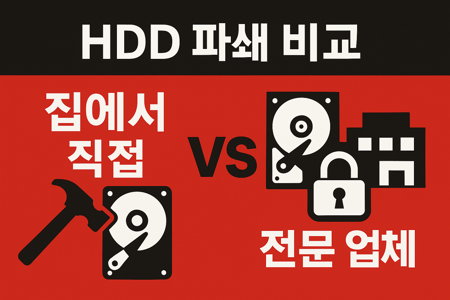 집에서 직접 하는 하드디스크 파쇄 방법과 전문 업체 이용 비교