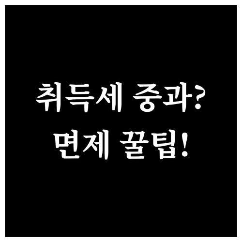 수증자 요건 활용 다주택자 증여 취득..