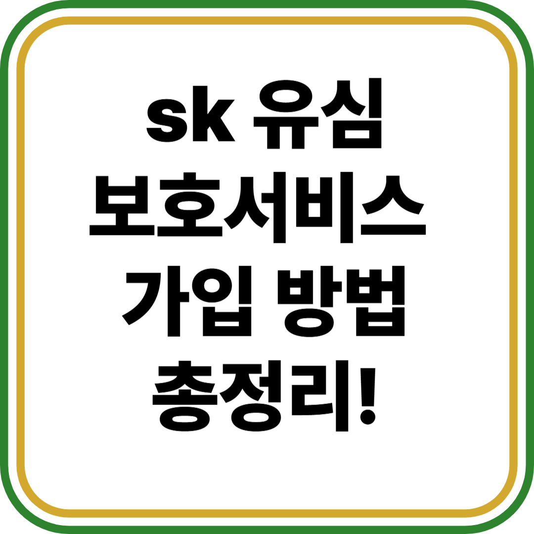 sk 유심 보호서비스 가입