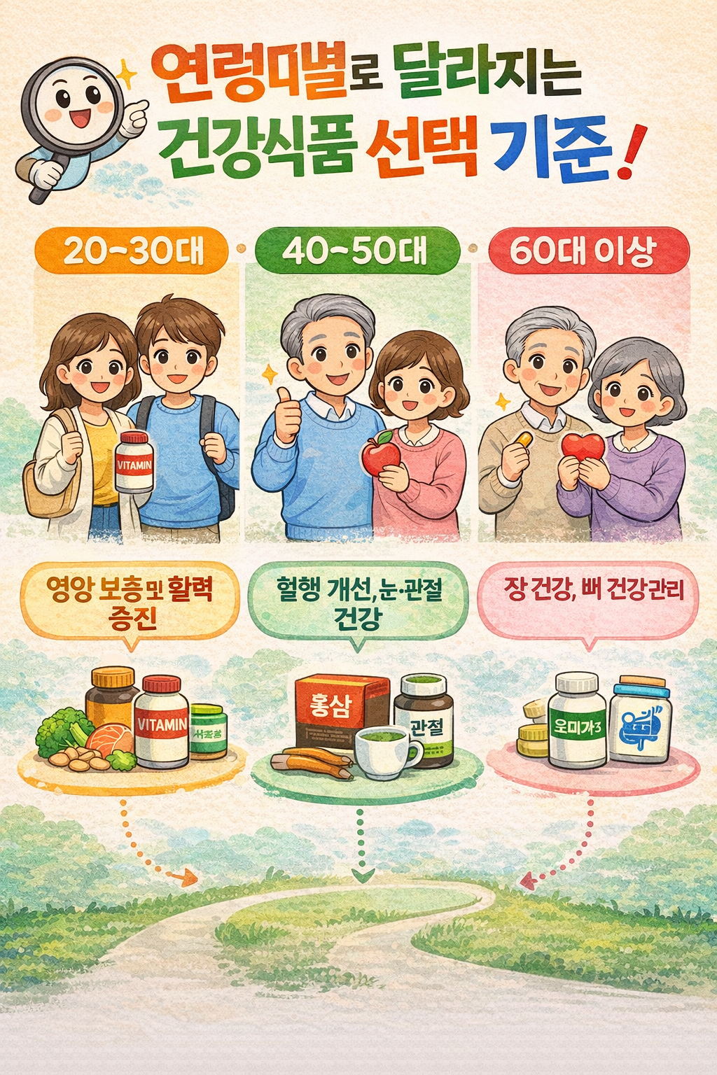 연령대별로 달라지는 건강식품 선택 기준