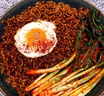 짜파게티+파김치