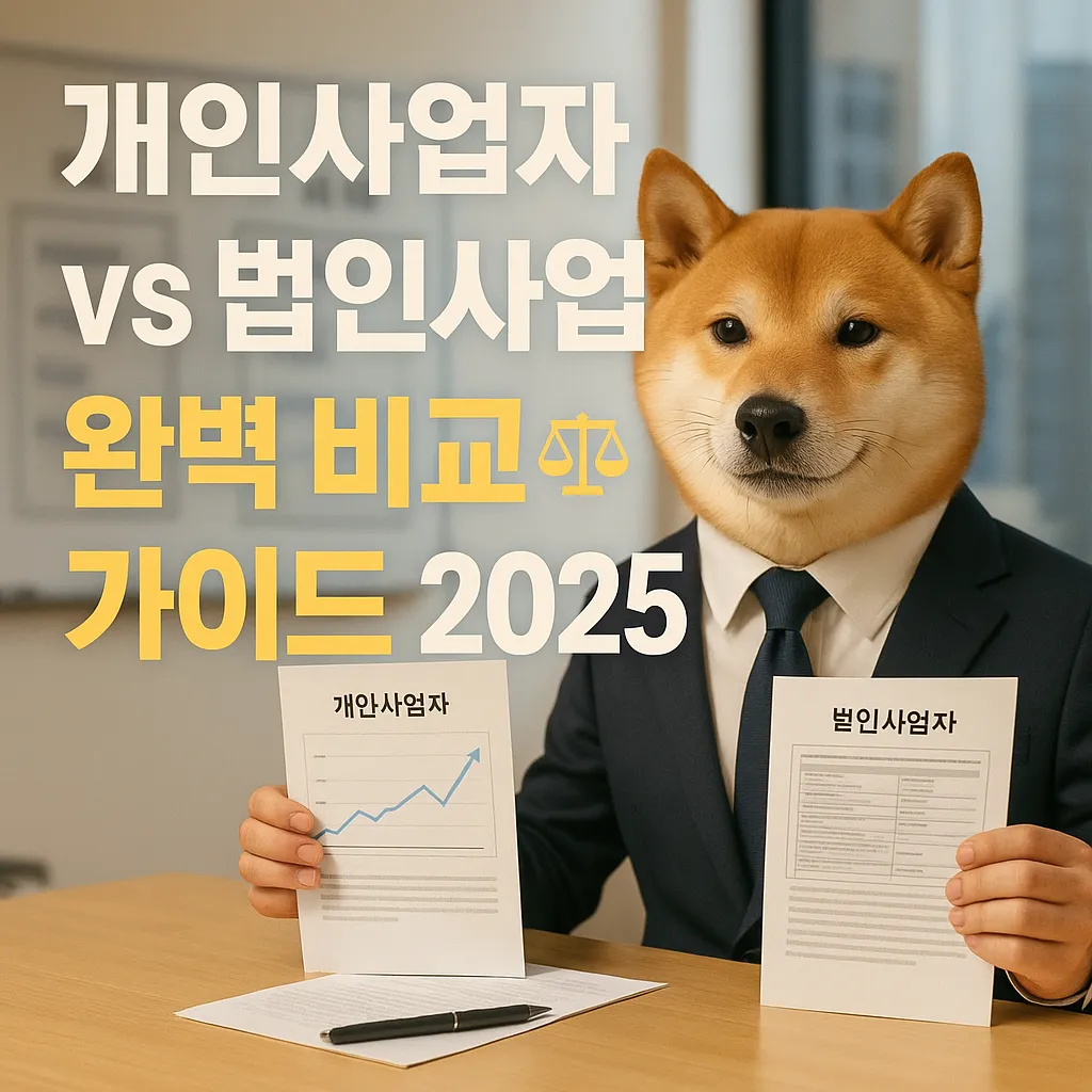 개인사업자 vs 법인사업자, 어떤게 나에게 맞을까 완벽 비교분석