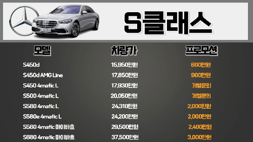 모델명-S클래스