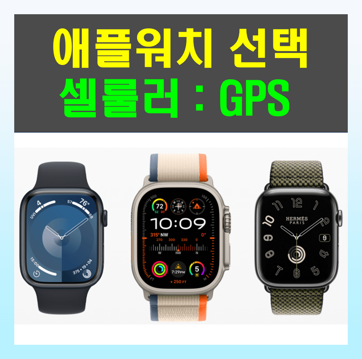 애플워치 구매 시, 셀룰러 모델과 GPS 모델의 차이점