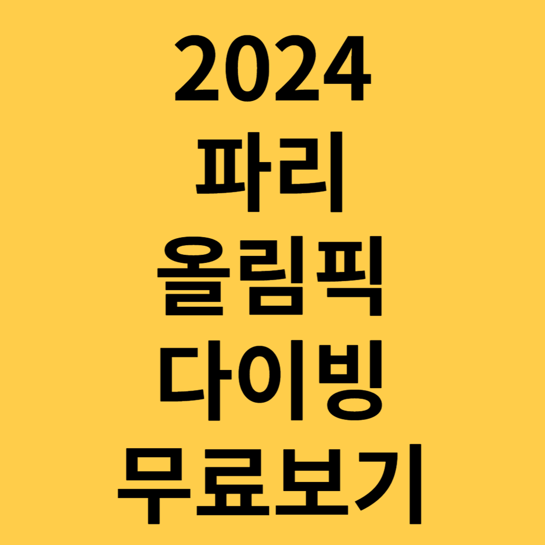 2024파리올림픽다이빙규칙역사일정