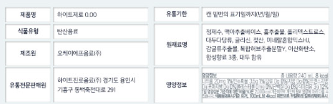 하이트제로라벨