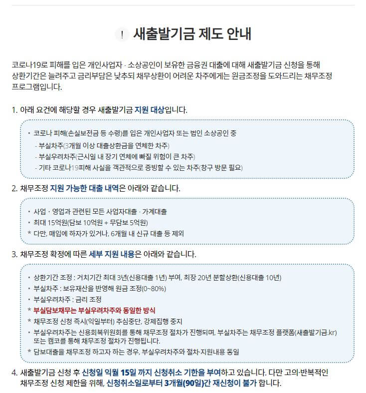 새출발기금 신청방법