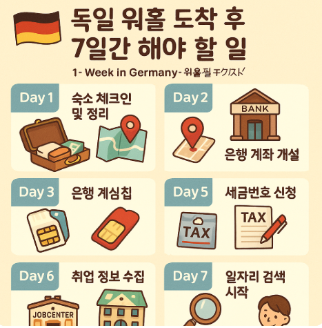 독일 워홀 도착 후 7일간 해야 할 일 체크리스트 사진