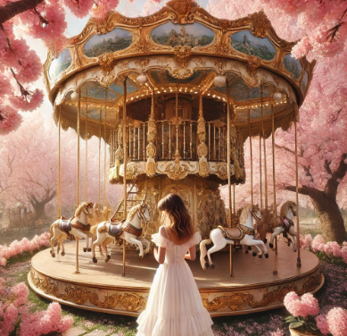이월드 벚꽃 회전목마