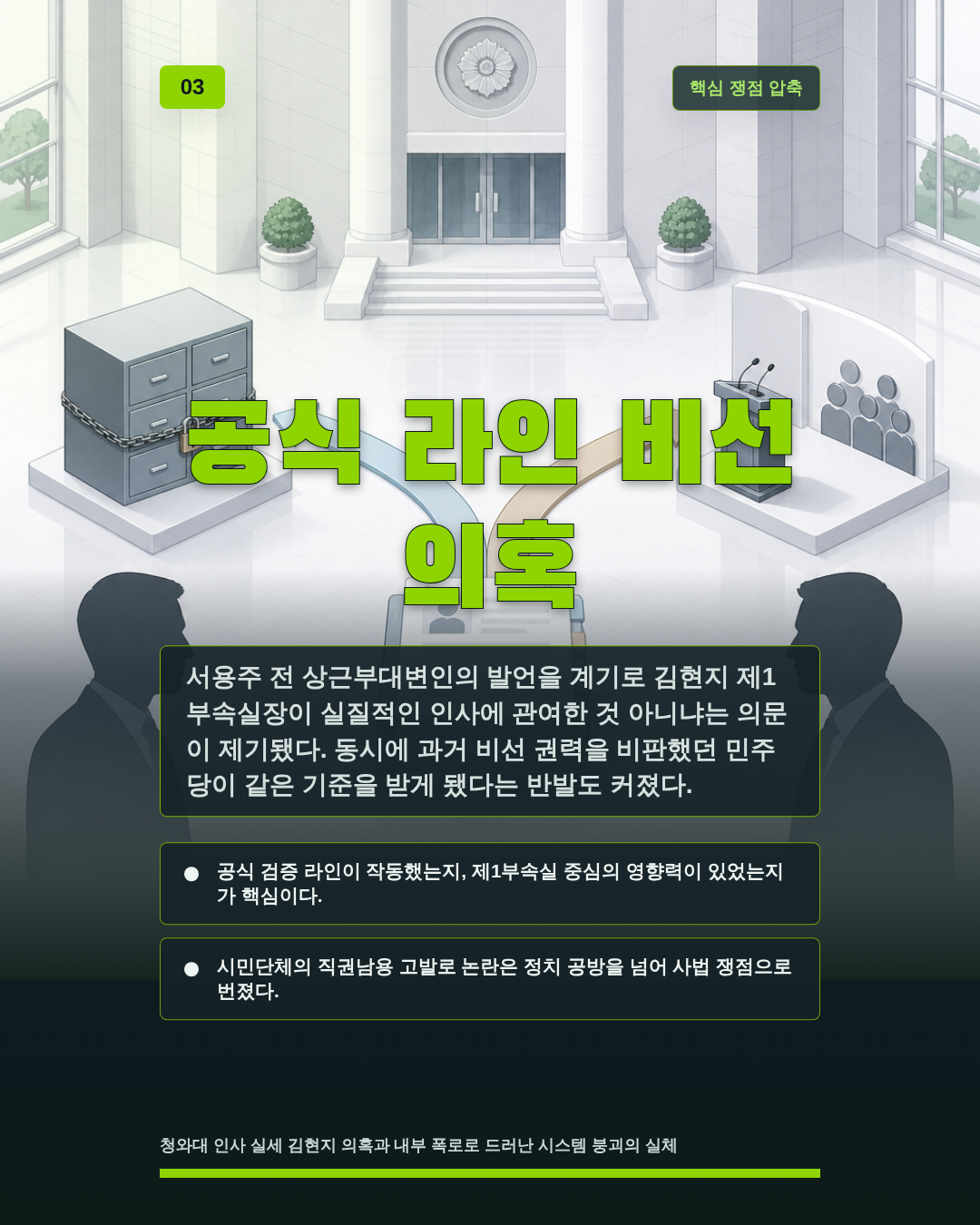 공식 라인 비선 의혹