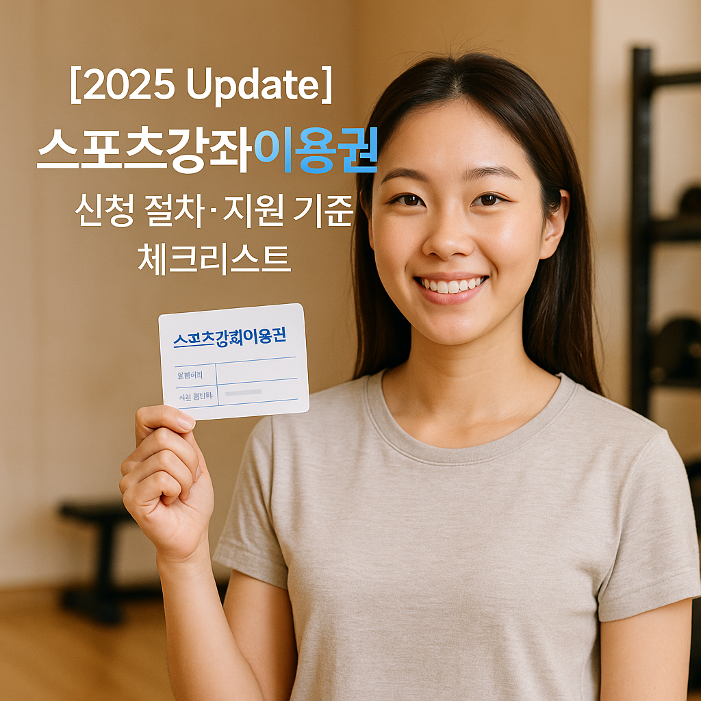 [2025 Update] 스포츠강좌이용권 ｜ 신청 절차&middot;지원 기준 체크리스트