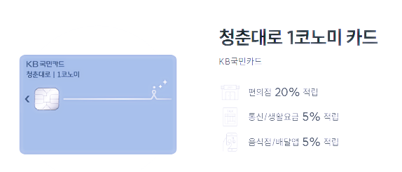 "청춘대로 1코노미 카드"