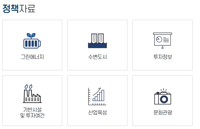 주제별 정책 자료가 모여있는 자료실