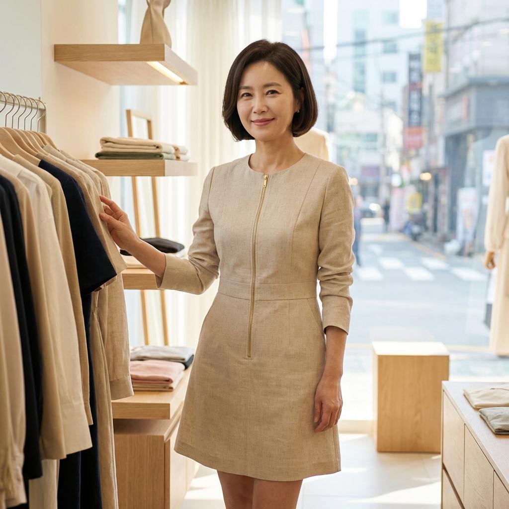 오십견 있어도 편안한 '앞지퍼/밴딩' 원피스 고르는 법