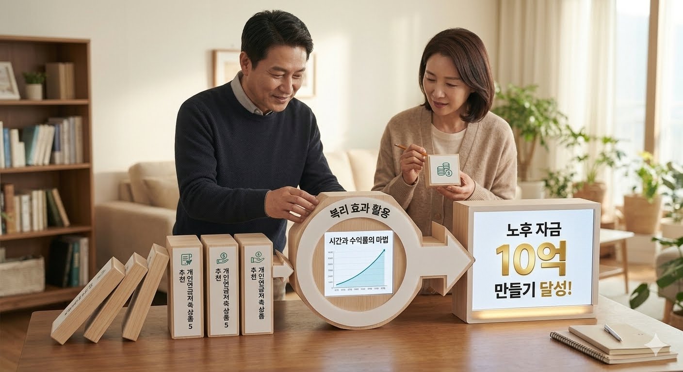 개인연금저축 추천 톱 5 및 복리 효과 활용하여 노후 자금 10억 만드는 법
