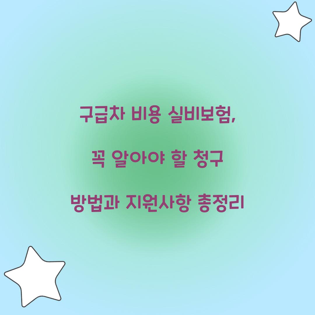구급차 비용 실비보험