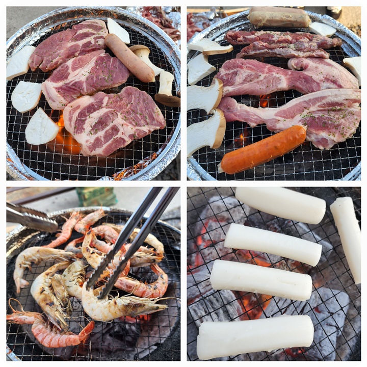 돼지고기와 소세기&#44; 새우&#44; 떡