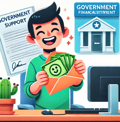 지원금 받는 모습