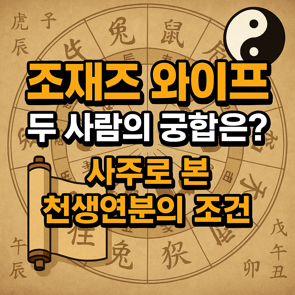 조재즈 와이프, 두 사람의 궁합은? 사주로 본 천생연분의 조건