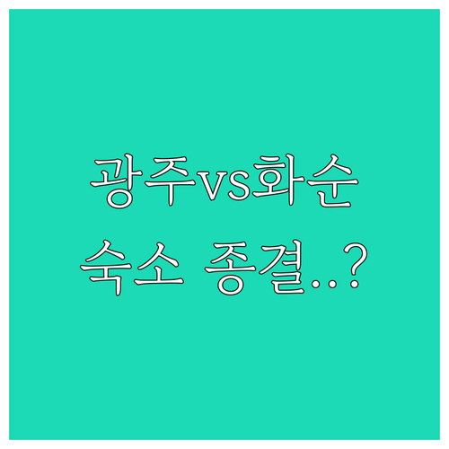 광주 시내 호텔부터 화순 온천 숙소까..