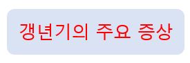 갱년기의 주요 증상