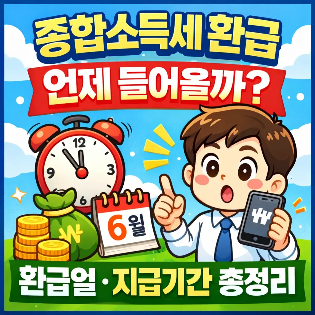 종합소득세 환급 언제 들어올까 환급일&middot;지급기간 총정리