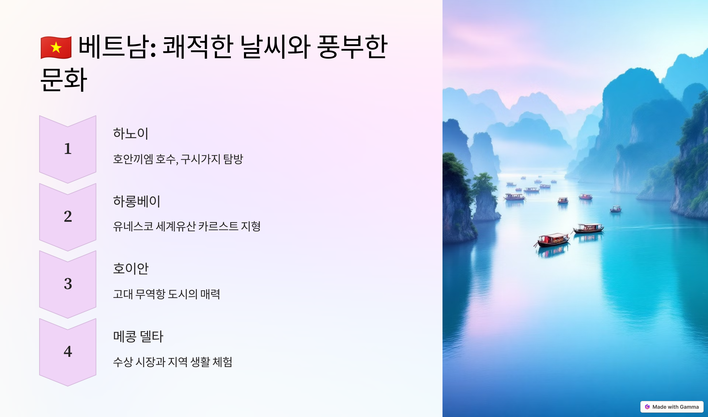 베트남: 쾌적한 날씨와 풍부한 문화