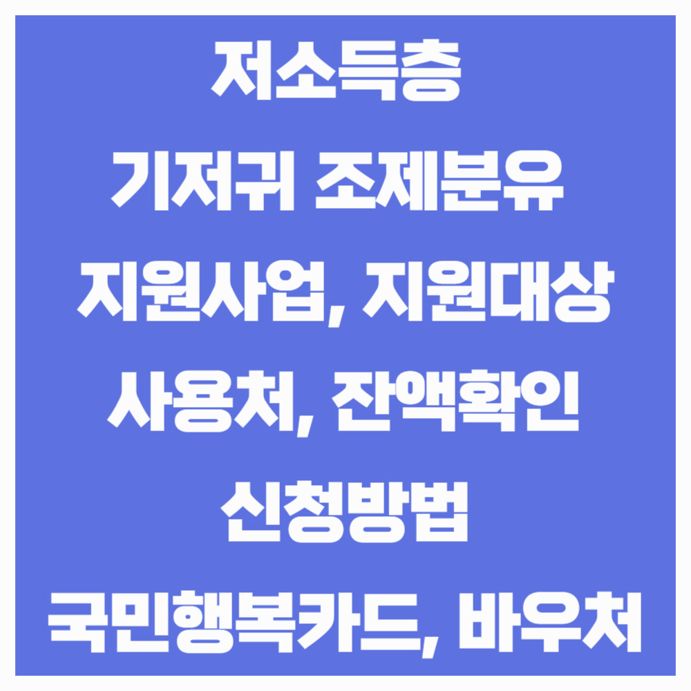 저소득층 기저귀&middot;분유바우처 지원과 신청방법